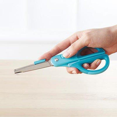KOKUYO HASA-P410 Hakoake Dual-purpose functional scissors utility knife black blue pink - CHL-STORE