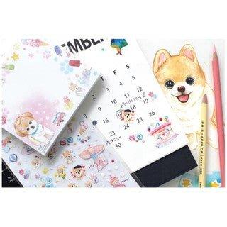 Korea Manet Pomeranian's Fantasy World Dream Dog DIY Handbook Sticker Handbook Sticker DIY Sticker Decorative Sticker - CHL-STORE