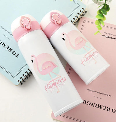 Korea Pink Flamingo Stainless Steel Bullet Cap Thermos 350ml 500ml LI-000012 - CHL-STORE