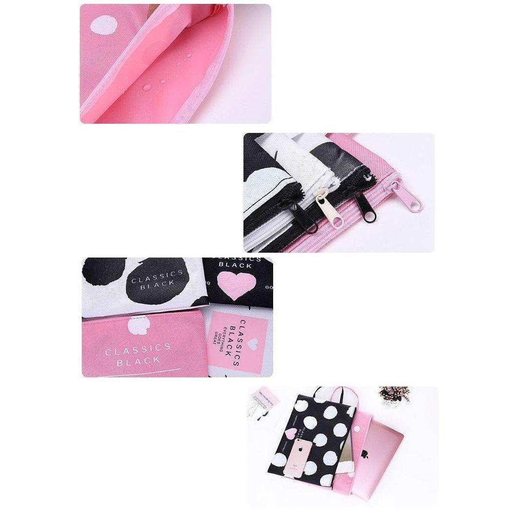 Korean Style Cute Student Office Worker Portable A4 Computer File Storage Bag Zipper Bag File Bag Tote Bag NP-H7TAF-11 - CHL-STORE