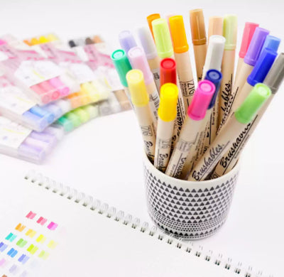 Kuretake double head marker water-based marker dark and light two-color MS-7700 - CHL-STORE