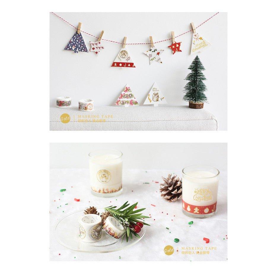Letter Lovers Christmas Santa Claus Elk Festive Atmosphere Decoration Wrapping Gifts Decorative Tape Washi Tape Paper Tape NP-H7TAY-0302 - CHL-STORE