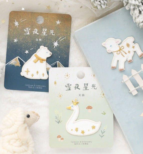 Letter Lovers Cute Animal Starlight Collection Glitter Decorative Embroidery Stickers NP-000062 - CHL-STORE