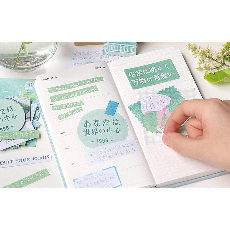 Letter lovers ins Japanese hand account decorative stickers Island Dream series 40 pieces NP-000076 - CHL-STORE