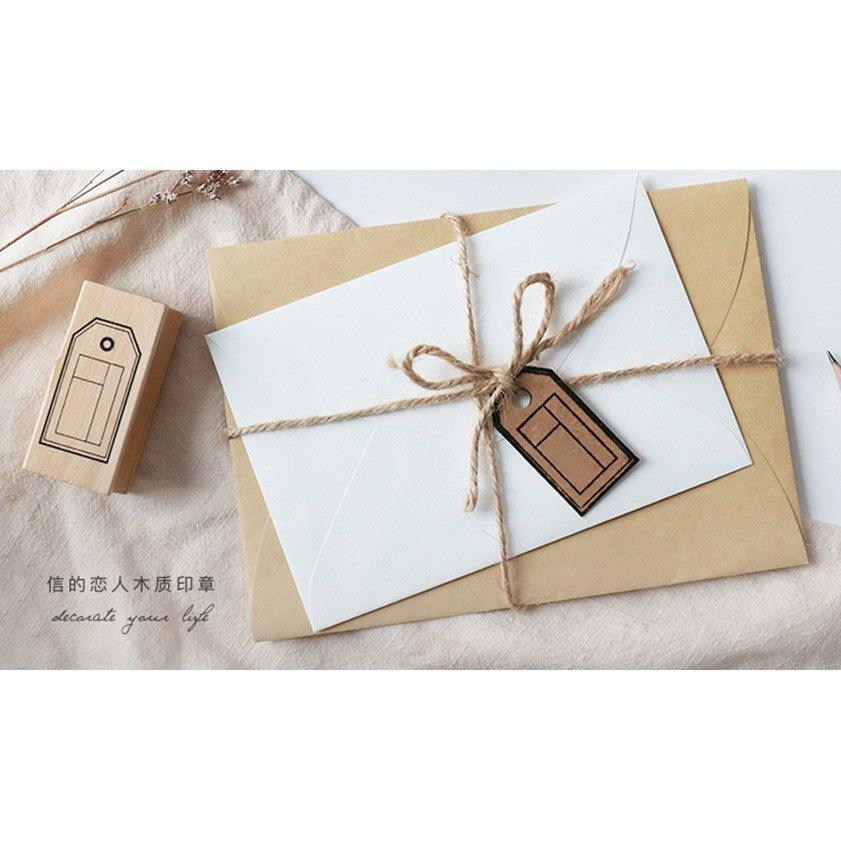 Letter Lovers Packaging Series Wooden Seals Label Sticker 3 Styles NP-H7TAY-602 - CHL-STORE
