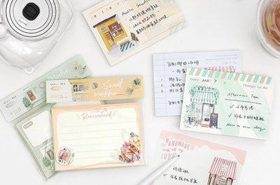 Letter Lovers Walking Doodle Series Japanese Hand-painted Groceries Notepad Notepad NP-030029 - CHL-STORE