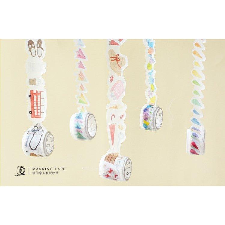 Lovers of Letters Washi Tape Masking Tape Rainbow Watercolor Hand-painted Paper Tape Decoration Hand Book Paper Tape NP-H7TAY-0324 - CHL-STORE