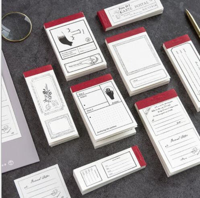 Message Simple Retro Red Tearable Letter List Old Warehouse Series 50 Sheets NP-030002 - CHL-STORE