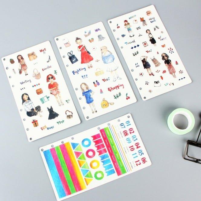 Miss Ann's hand-painted pencil style Dress up Decorative stickers NP-000137 - CHL-STORE