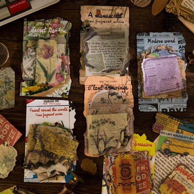 Momo and Paper Sticker Packs Time Fragments Series Retro PET Stickers Styling Stickers Retro Stickers Decorative Stickers - CHL-STORE