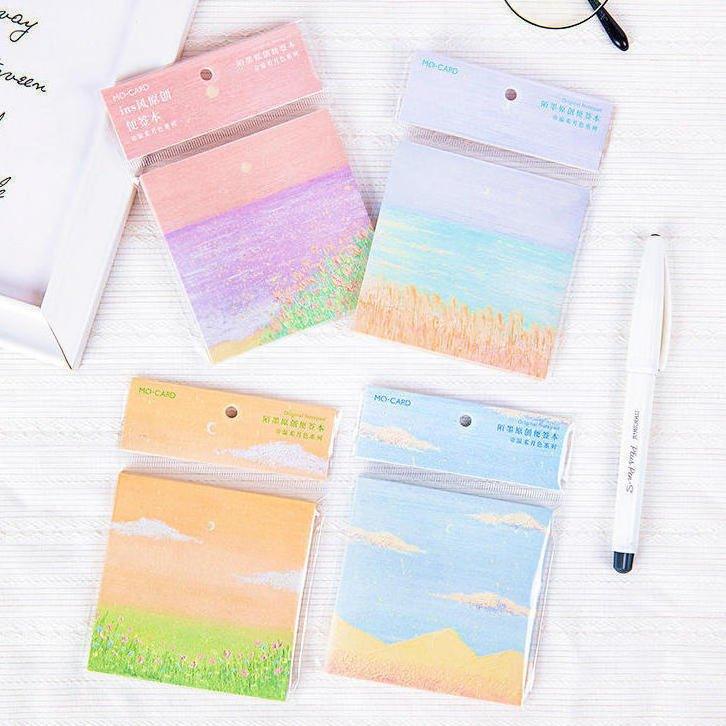 Momo Landscape Notepad Gentle Moonlight Series Decorative Notepad NP-030028 - CHL-STORE