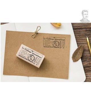 Momo Old Newspaper Series Retro American Style English Wooden Decorative Seals Wooden Seals Seals Handbook Necessary NP-H7TAY-601 - CHL-STORE