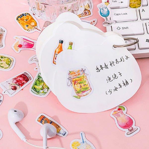 Momo Sticker DIY Boxed Stickers Afternoon Drink Shop Dessert Shape 45pcs NP-000170 - CHL-STORE