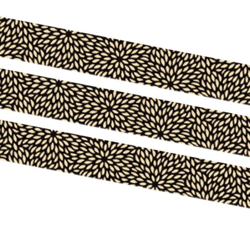MT Deco series Japanese paper tape Small chrysanthemum petals flower black - CHL-STORE