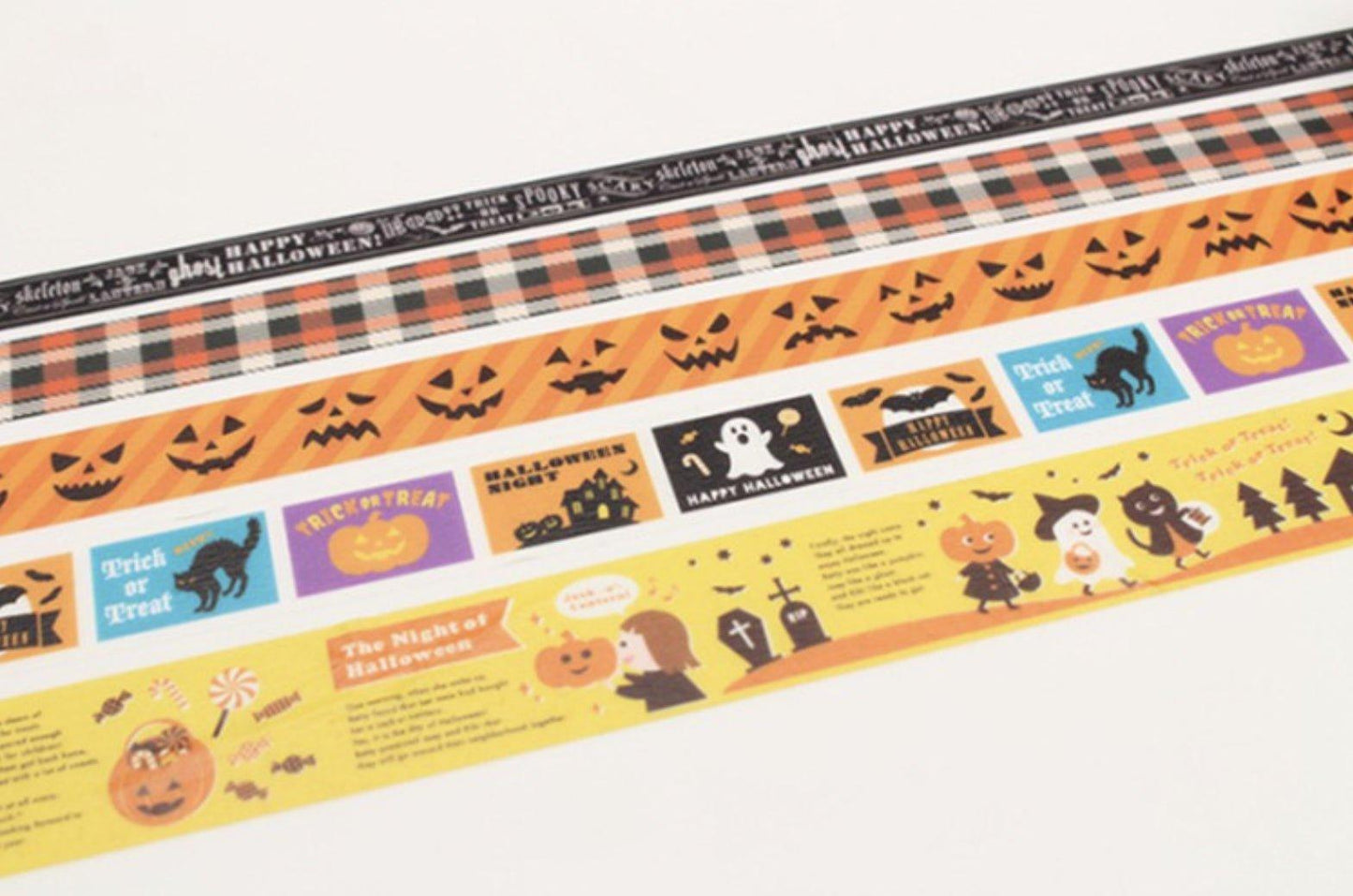 MT MTHALL09 washi tape Halloween limited edition Halloween logo pumpkin ghost orange black cat - CHL-STORE