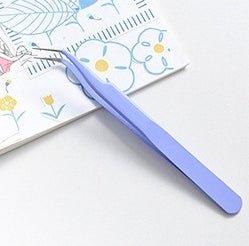 Multifunctional Stainless Steel Hand Tweezers Macaron Color Sticker Helper Model Sticker Clip Elbow Tip NP-090025 - CHL-STORE