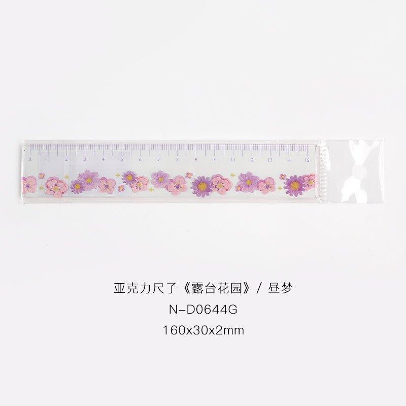 NOTE FOR Acrylic Ruler Terrace Garden Series Flower Ruler NP-070038 - CHL-STORE