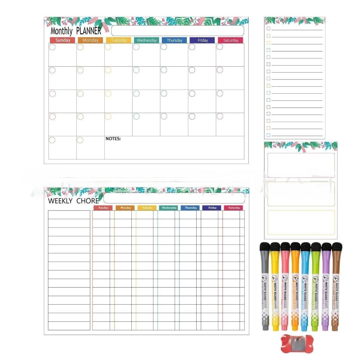 Office Supplies Rewritable Magnetic Message Soft Whiteboard Set Monthly Watch List Weekly Watch NP-090044 - CHL-STORE