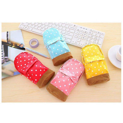 Original Cute Colorful Canvas Backpack Dot Modeling Pencil Case Pencil Bag Storage Bag Modeling Pencil Case NP-H7TIQ-118 - CHL-STORE