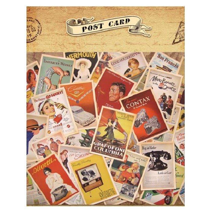 Original Retro Style Retro Photo Street View Character Cartoon Poster Classic Postcard Postcard Card Box 32 Sheets NP-HEZQA-501 - CHL-STORE