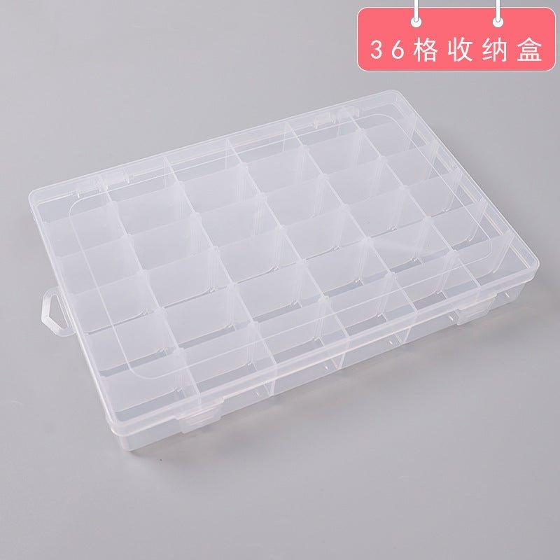 Paper tape transparent storage box 15 grid 24 grid 36 grid paper tape storage box jewelry box stationery box - CHL-STORE