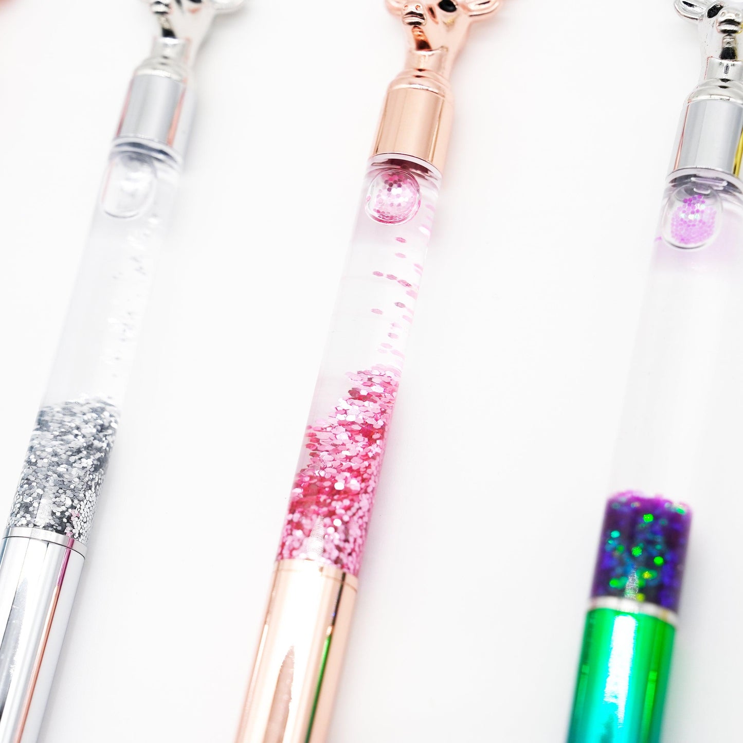 Pen Christmas Elk Sequin Quicksand Glitter Accessories Decoration Stationery Writing Metal Office School Student Office Worker NP-010020 - CHL-STORE