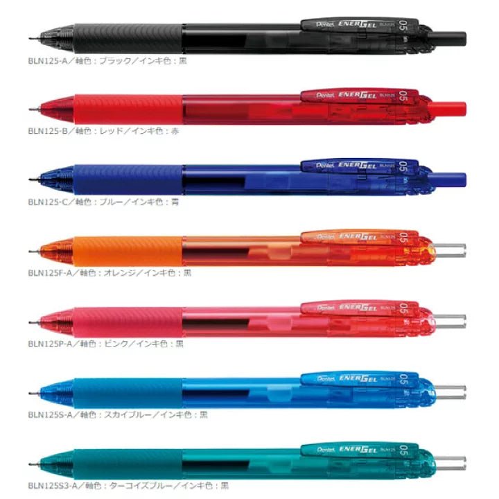 Pentel Energel BLN12 Gel Pen Pengeringan cepat, penulisan mulus