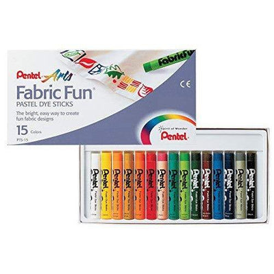 PENTEL Fabric Fun PTS Dyeing Powder Crayon 15 Color Set - CHL-STORE