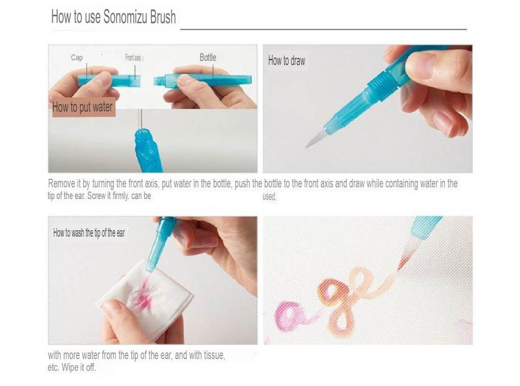 PENTEL GHW1 VISTAGE Adult's Watercolor Pastel Crayon Water-based Crayon 12/24 Color Set With Water Pen - CHL-STORE