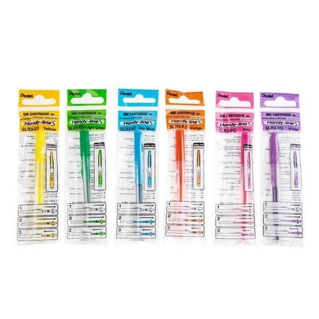 Pentel SLR3-VO Handy-lineS button type automatic anti-forgetting cover button type highlighter refill - CHL-STORE