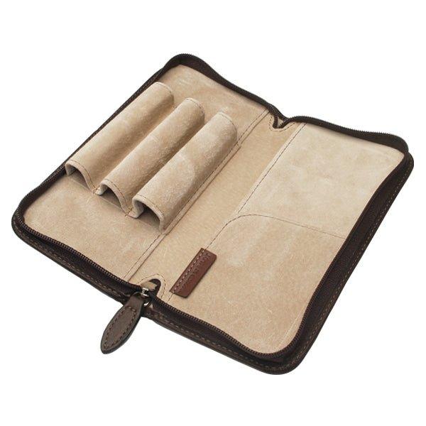 PILOT PSPC-01 Pensemble Leather Pen Case Natural Leather Premium Pen Case High Texture Black Brown Dark Brown - CHL-STORE