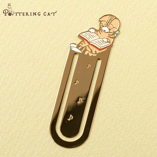 Pottering cat Cat Bookmark Brass Cat Bookmark Cat Metal Bookmark Cat Shape Bookmark Cat Bookmark Holder Cat Family NP-HEZQI-905 - CHL-STORE