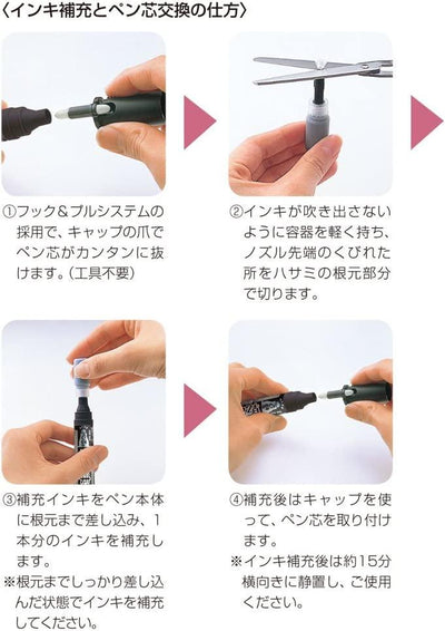 (Pre-Order) SHACHIHATA Artline 1.5mm Drying Pen Permanent Marker Set Medium Point Round Core paper case 177NK-8S K-177P KR-ND - CHL-STORE