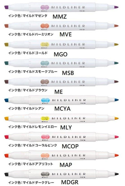 (Pre-Order) ZEBRA Mildliner highlighter pen, Water-based marker 35 colors available WKT7 - CHL-STORE