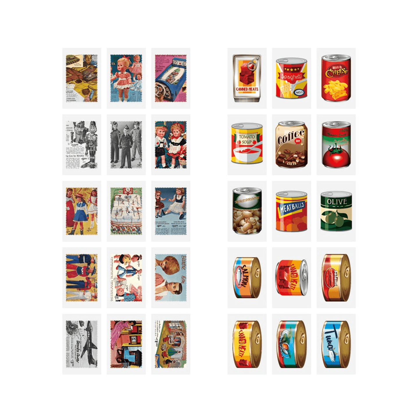 Retro Long Time No See Series American Style Retro Sticker Pack Decorative Sticker Pack Daily Sticker Pack 45 Sheets NP-HEZQI-097 - CHL-STORE