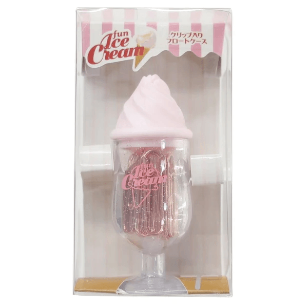 Sakamoto Funbox Color paper clip metal paper clip 20 into paper clip ice cream shape paper clip storage box - CHL-STORE