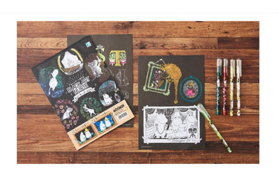 SHOWA NOTE x PENTEL NO.91454000 Milk Pen Metallic Butterfly Pen 4 Color Set Moomins Muumi - CHL-STORE