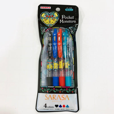 Showa note x ZEBRA NO.86072800 SARASA 0.5mm Pikachu Pok?‡mon Gel Pen Ball Pen Four-color Set - CHL-STORE