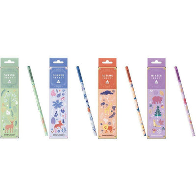 SIMBALION 3304251A Triangle Painted Pencil Colorful Animal Shape 12pcs/dozen HB Pencil Set - CHL-STORE