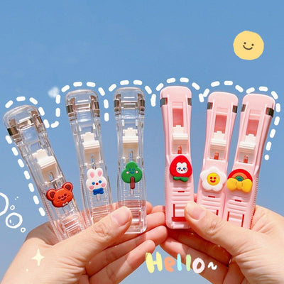 Simple and transparent multi-purpose punch-free binding pusher supplementary clip (50 pieces) NP-070046 - CHL-STORE