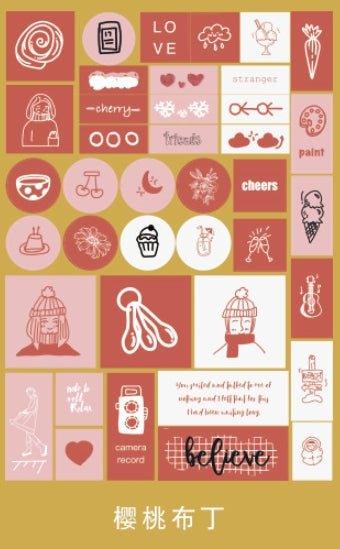 Simple washi sticker pack hand-painted line style series decorative stickers NP-000121 - CHL-STORE