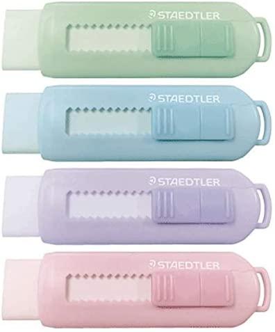 STAEDTLER 525 Macaron Color Cherry Blossom Limited Edition Black and White Push-Type PVC Eco-friendly Eraser Push-Type Eraser Random Shipping - CHL-STORE