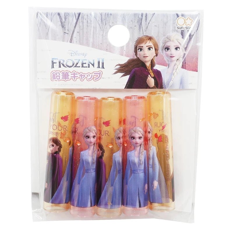 Sun-Star Frozen 2 5pcs Pencil Cap Pen Cap Pencil Cover Wooden Pencil Anna Elsa - CHL-STORE