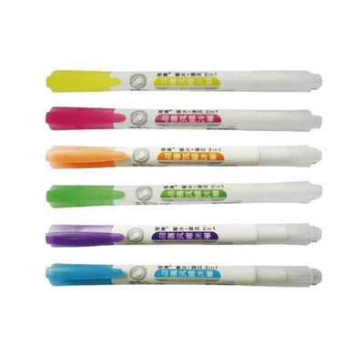 Tempo H1502 Erasable highlighter 6-color group Double-headed highlighter - CHL-STORE