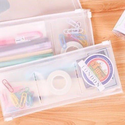 Transparent pencil case EVA zipper bag frosted minimalist style NP-020011 - CHL-STORE