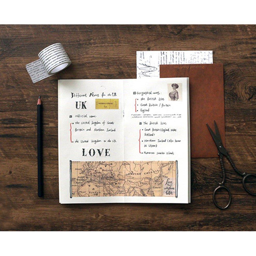 Twilight Gothic Retro Foreign Newspaper Fonts Retro Wen Yan Series Washi Tape NP-H7TIW-017 - CHL-STORE