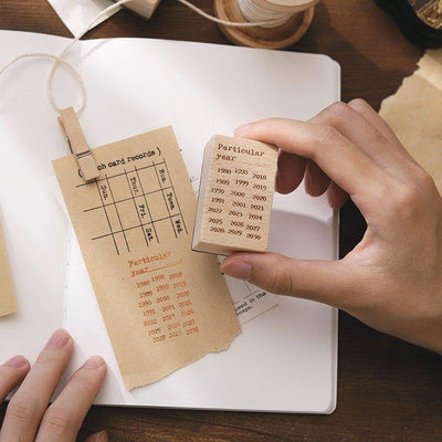 Twilight Wood Stamp Week Mark Perpetual Calendar Stamp Handbook Stamp NP-060002 - CHL-STORE