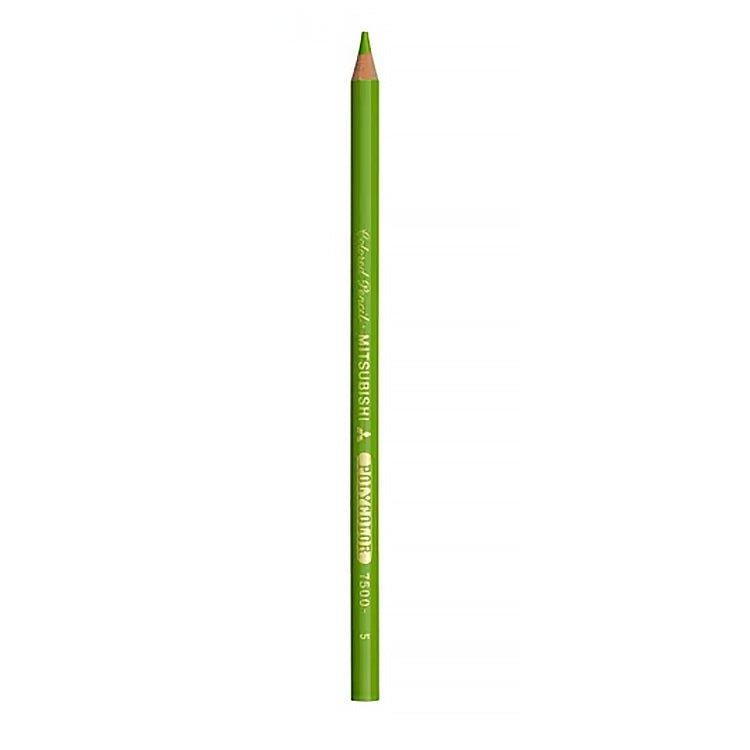 UNI K7500 Soft Sketch Design Basic Colored Pencils Polycolor Monochrome Yellow Green One dozen (12 pcs) - CHL-STORE
