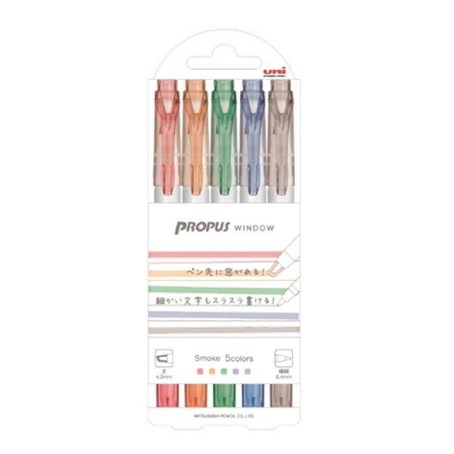 UNI PUS103T PROPUS WINDOW double-ended highlighter single set - CHL-STORE