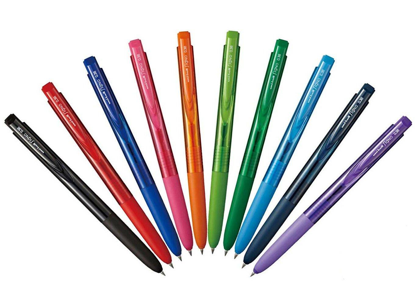 UNI Uniball Signo RT1 0.38mm UMN-155 Gel Pen Transparent Rod UMN155N38 - CHL-STORE